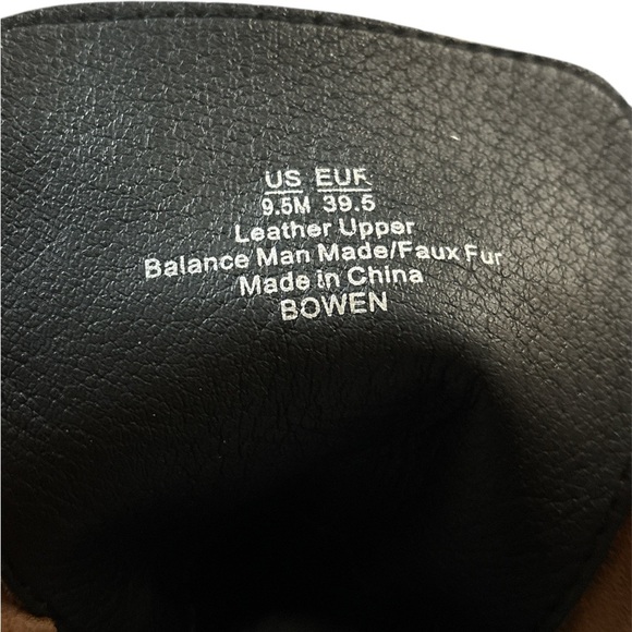 Sam Edelman Bowen Brown Suede Faux Fur Lace Up Boots in Luggage Brown Sz. 9.5 - Picture 15 of 16